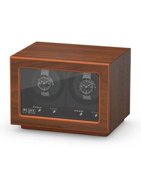 Boxy BLDC walnut winder för 2 watches