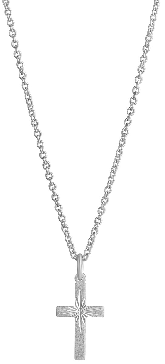 Top Gold silver decorative engraved cross 10x18mm 3250890509