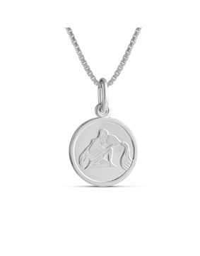 Top Gold silver Aquarius zodiac pendant with chain 32 5702 0000