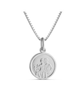 Top Gold silver Gemini zodiac pendant with chain 45cm 32 5706 0000