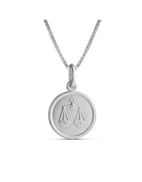 Top Gold silver Libra zodiac pendant with chain 45cm 32 57010 0000