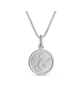 Top Gold silver Scorpio zodiac pendant with chain 45cm 32 5711 0000