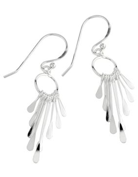 Silver Bar Egypt hanging earrings 45 mm 8243