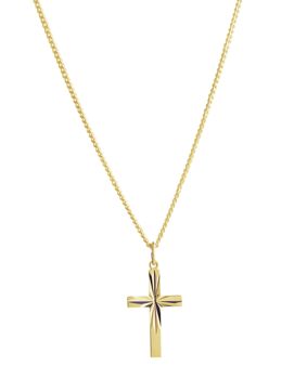 Top Gold goldplated silver cross with decorative engraving 52 5089 1500