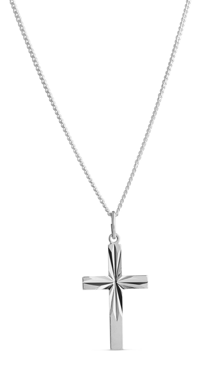 Top Gold big confirmation cross silver with decorative engraving 32 5090 0500