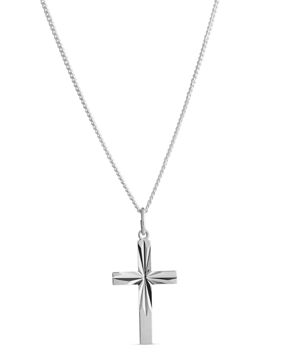 Top Gold big confirmation cross silver with decorative engraving 32 5090 0500