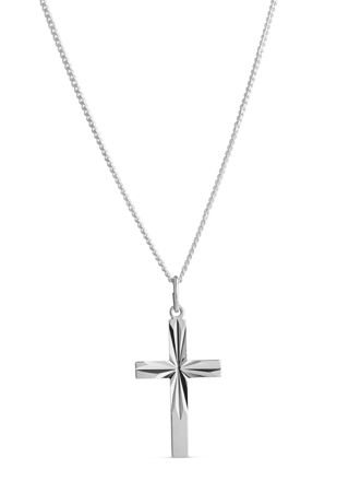 Top Gold big confirmation cross silver with decorative engraving 32 5090 0500