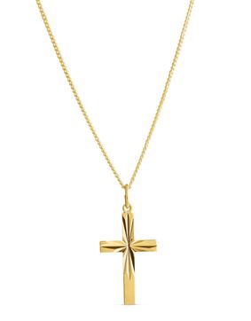 Top Gold big goldplated confirmation cross with decorative engraving 52 5090 1500