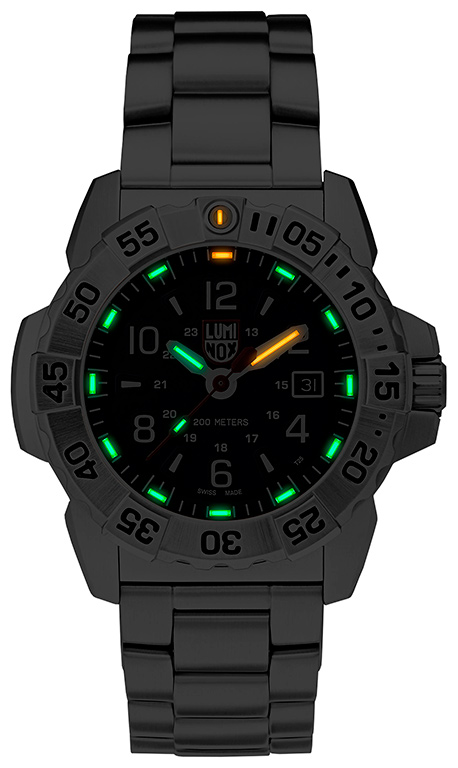 Luminox Navy Seal Taucheruhr Aus Edelstahl, 45 Mm, 20 Bar Wasserdicht, Blaues Ziffernblatt, Quarz