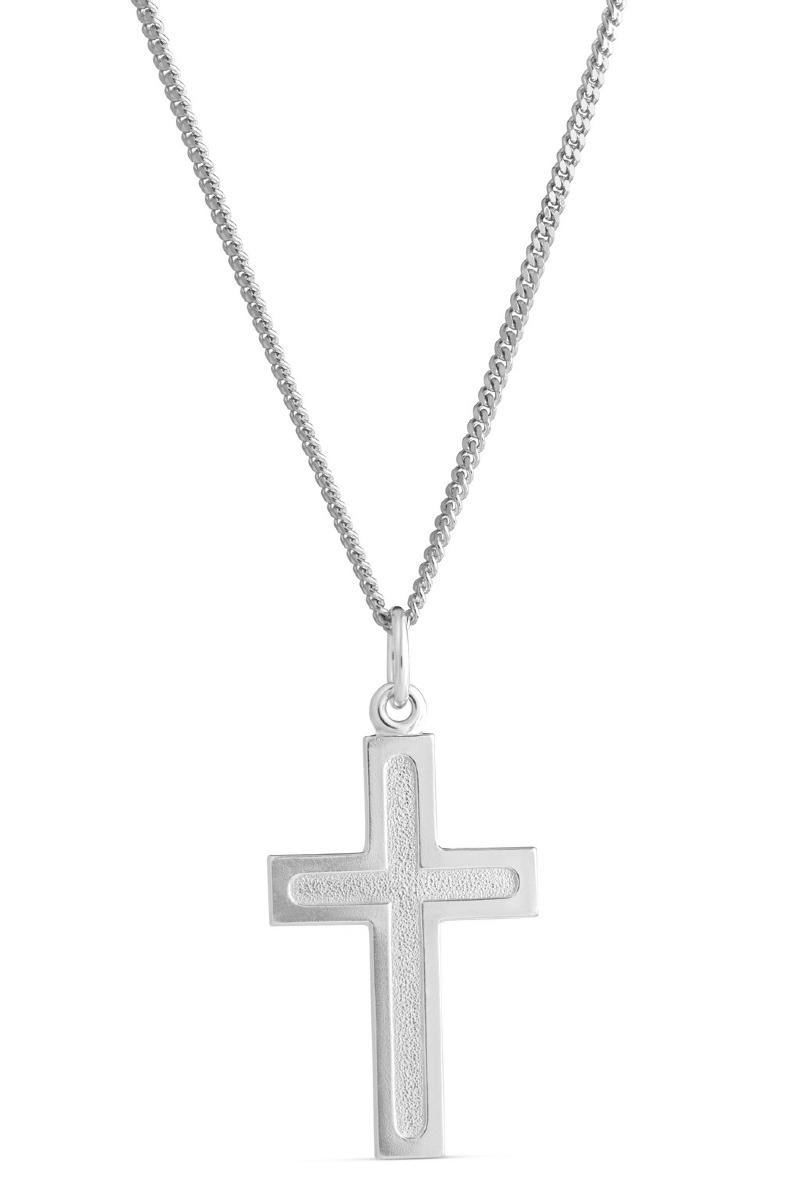 Top Gold silver cross textured 32 5664 0500