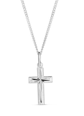 Top Gold decorative engraved confirmation cross textured small 32 5666 0500 01