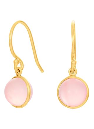 Nordahl Jewellery SWEETS52 Earrings Pink Quartz/Gold 329 016-3