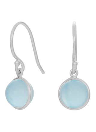 Nordahl Jewellery SWEETS52 Earrings Blue Chalcedony/Silver 329 019