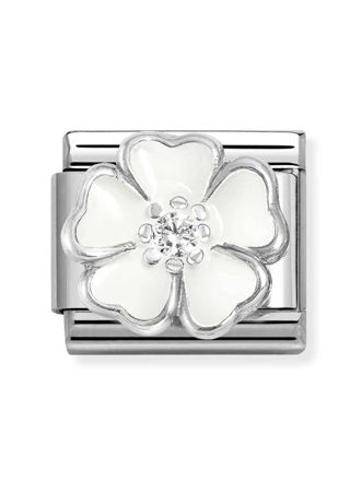 Nomination Composable Classic Silvershine symbols WHITE white peach blossom 330321/15
