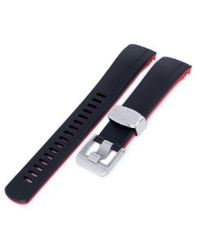 Crafter Blue CB09 Black/Red Rubber Strap for Seiko Samurai