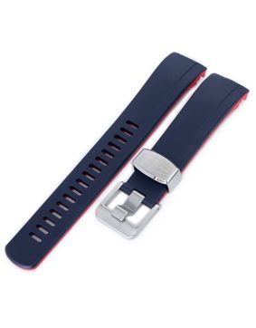 Crafter Blue CB09 Navy/Red Rubber Strap for Seiko Samurai