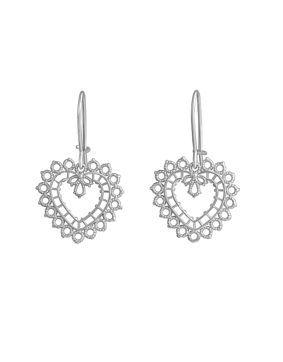 Lempikoru Pitsisydän silver earrings 34 312 00 000