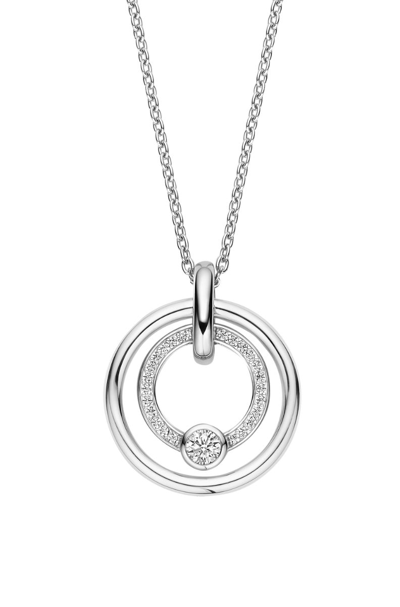 TI SENTO silver necklace round with pendant 34056ZI/42