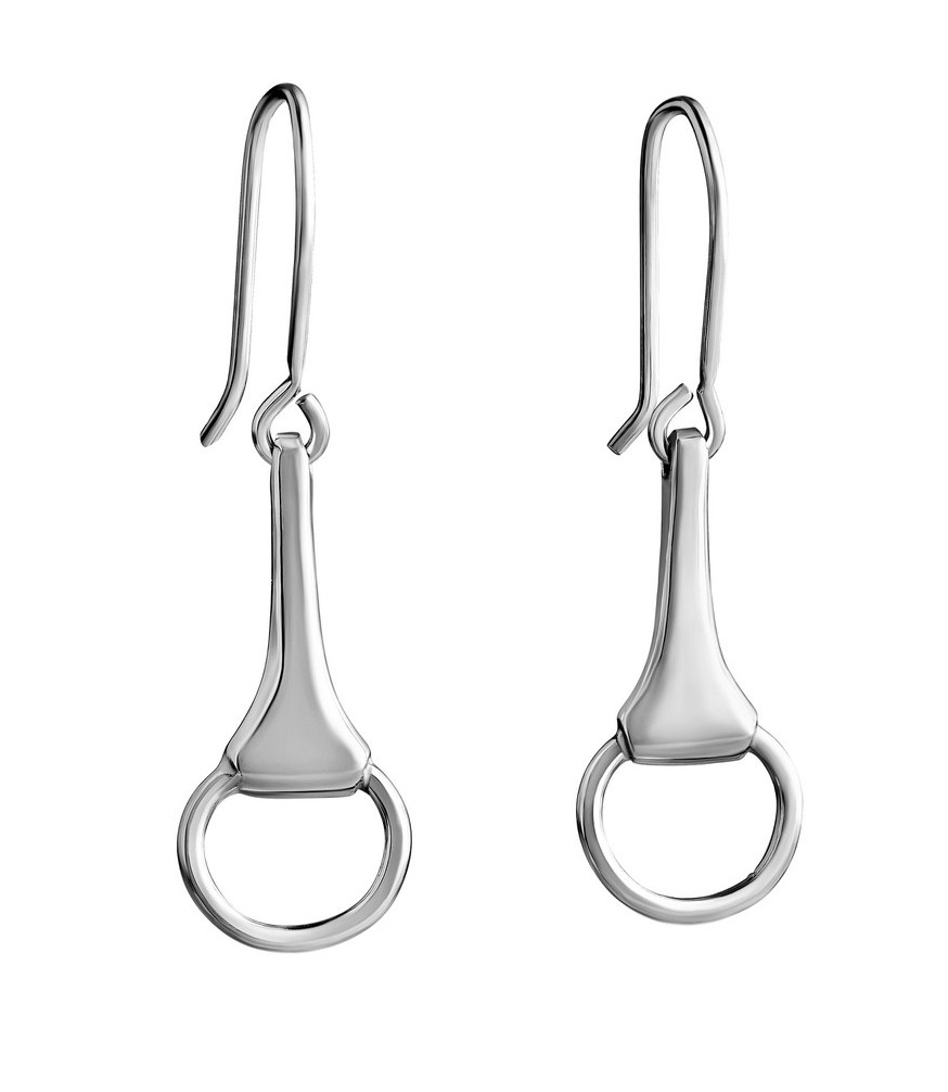 Lempikoru Ratsu bit wire hook earrings silver 34 110 00 000