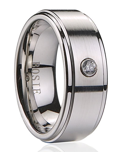 Bosie ring 7022, titanium / tungsten, 7mm