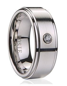 Bosie ring 7022, titanium / tungsten, 7mm