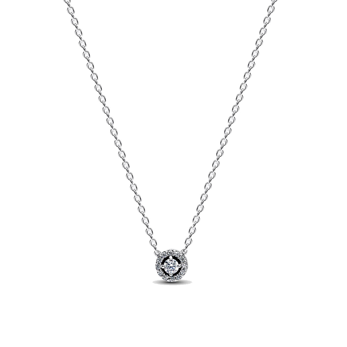 Pandora Timeless round pavé halo necklace 393548C01-45