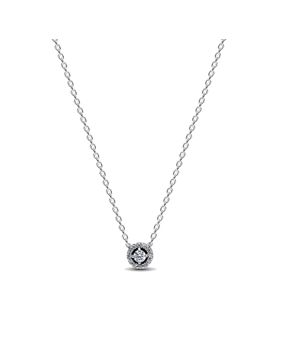 Pandora Timeless round pavé halo necklace 393548C01-45