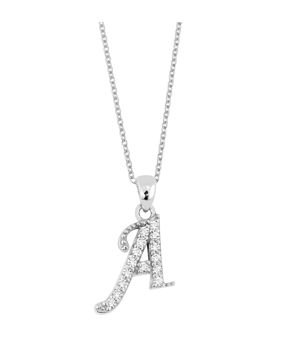 Lykka Symbols initial necklace silver