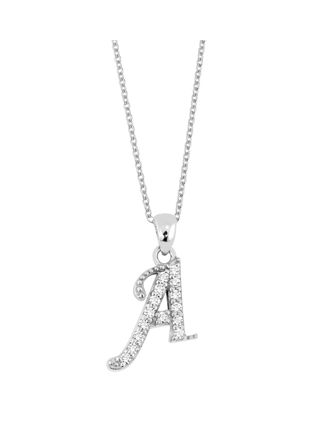 Lykka Symbols initial necklace silver