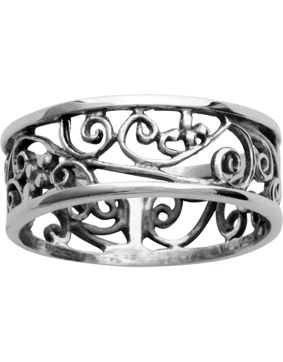 Lykka filigree silver ring 6,5 mm