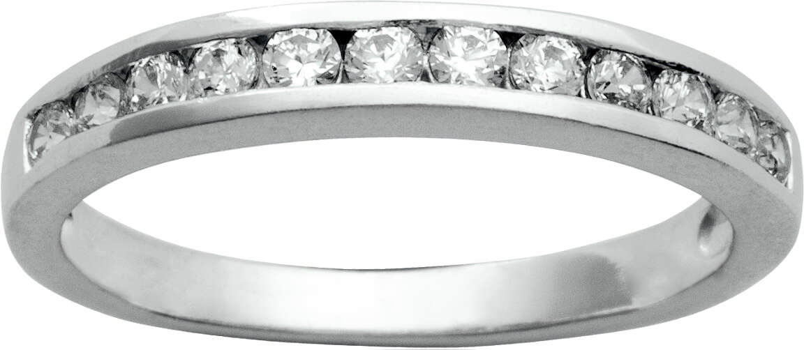 Lykka eternity band in silver with cubic zirconia 3,5 mm