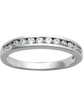 Lykken eternity band in silver with cubic zirconia 3,5 mm