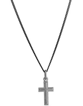 Top Gold silver ball engraved cross darkened silver 4256762500