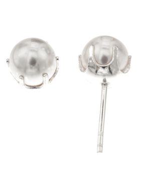 Silver Bar pearlearrings 6 mm 4220