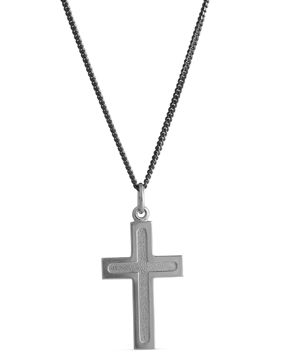 Top Gold silver cross textured black 42 5664 2500