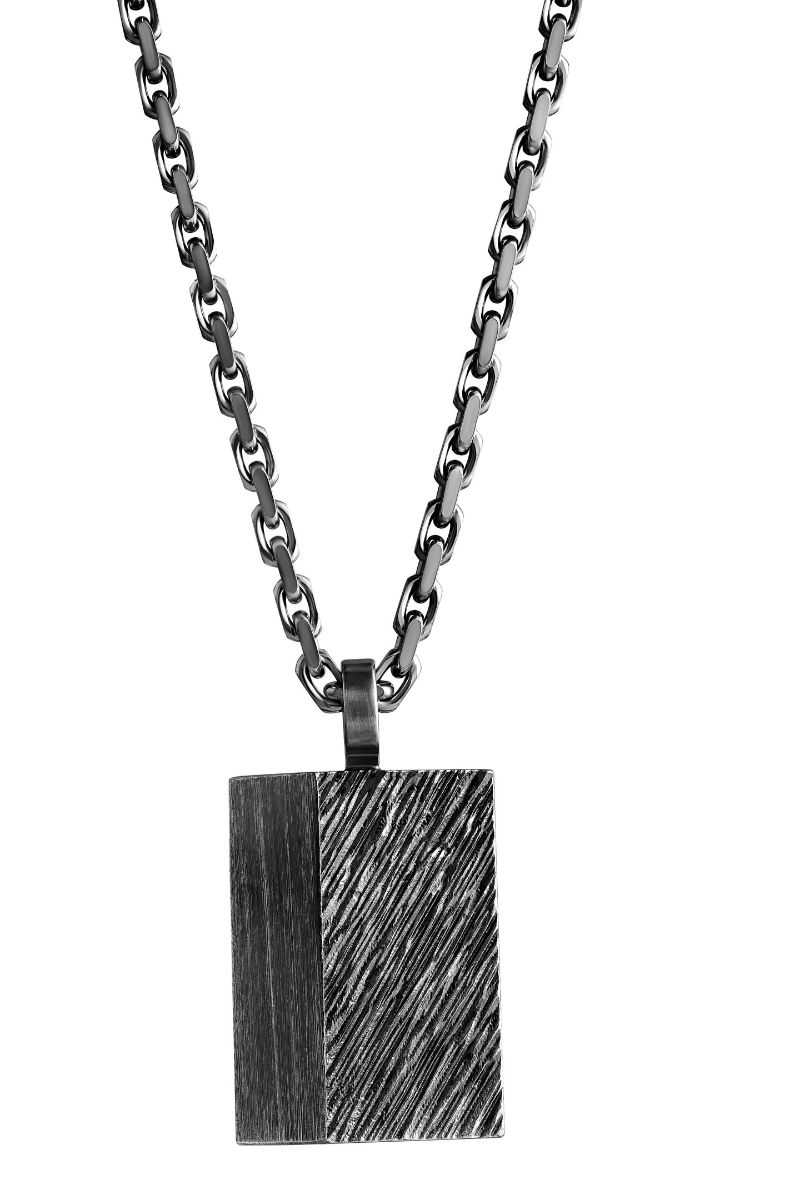 Lempikoru Force patinated silver necklace tag 42 505 00 550