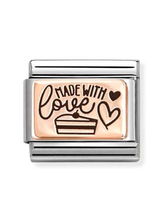 Nomination Composable Classic Rose gold plates Made with love 430111/24