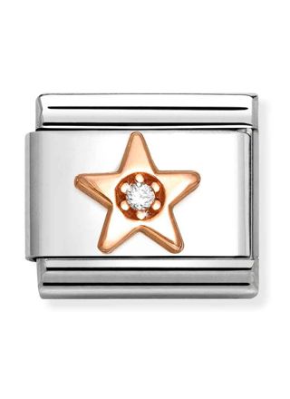 Nomination Classic rose gold white cz star 430305/37