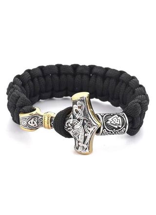 Varia Design Viking Thor Bracelet Black/Silver-Gold
