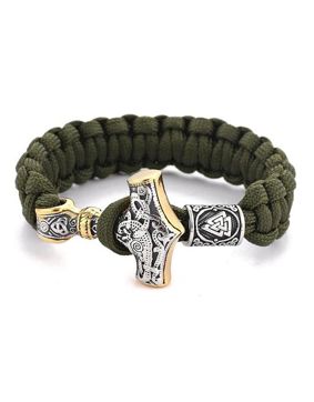 Varia Design Viking Thor Bracelet Green/Silver-Gold