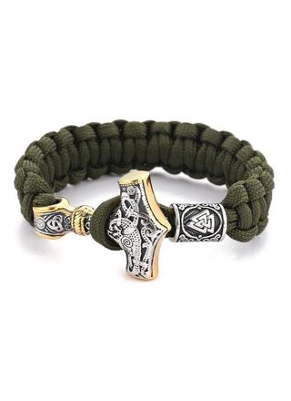 Varia Design Viking Thor Bracelet Green/Silver-Gold