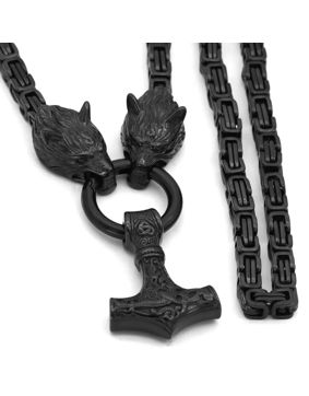 Varia Design Black Wolves Necklace