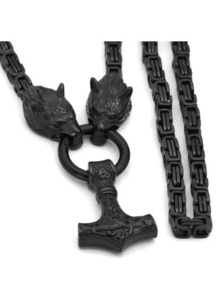 Varia Design Black Wolves Necklace