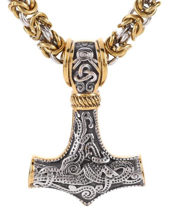 Varia Design Kungslänk Giant Thor Necklace Gold-Silver
