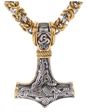 Varia Design Kungslänk Giant Thor Necklace Gold-Silver