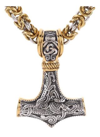 Varia Design Kungslänk Giant Thor Necklace Gold-Silver