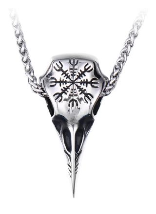 Varia Design Munin Aegishjalmur Necklace Silver 