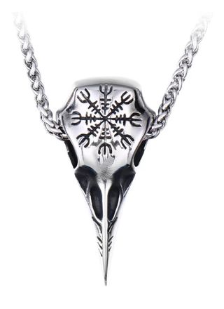 Varia Design Munin Aegishjalmur Necklace Silver