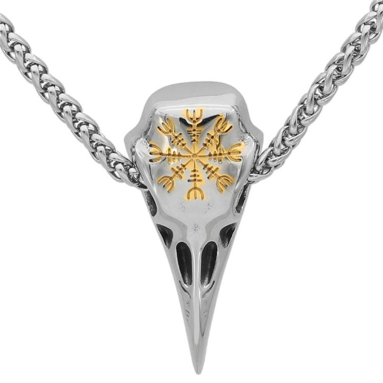 Varia Design Munin Aegishjalmur Necklace Gold 
