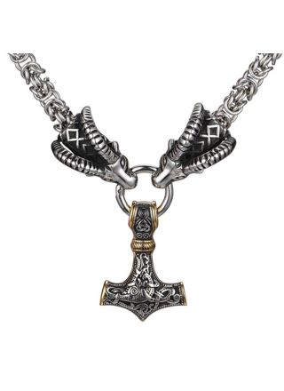 Varia Design Tanngnjost Necklace Silver-Gold